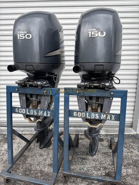 Pair 2007 Yamaha 150hp Four Stroke Outboard Motors